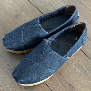 Bobs Navy Denim Slip-On Espadrilles